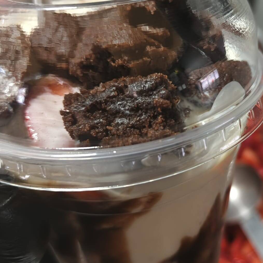 Fresas con Brownie