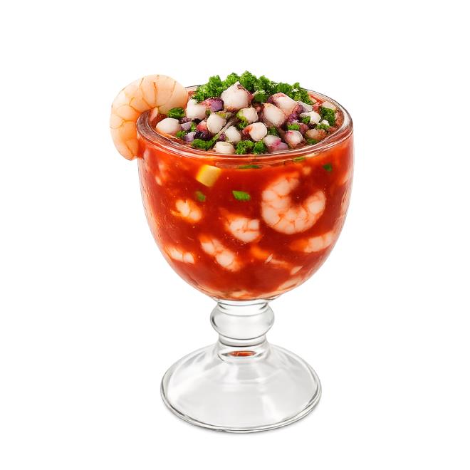 Coctel grande de Camarón y Pulpo