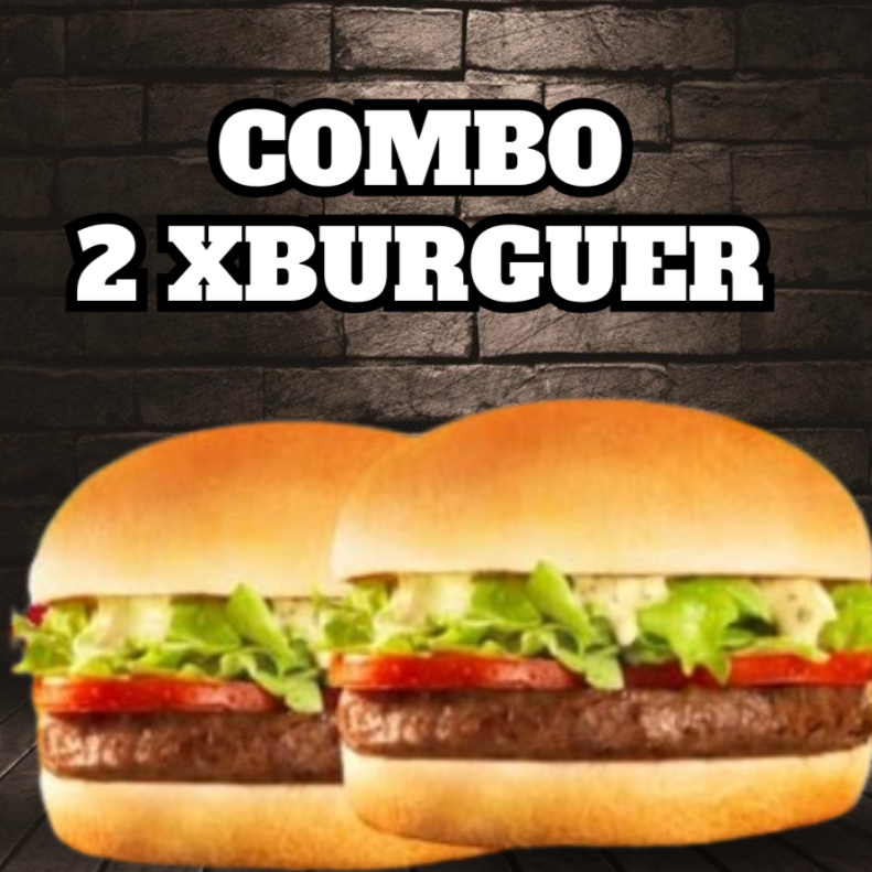 Combo de 2 deliciosos x burguer, uma opção simples e saborosa!