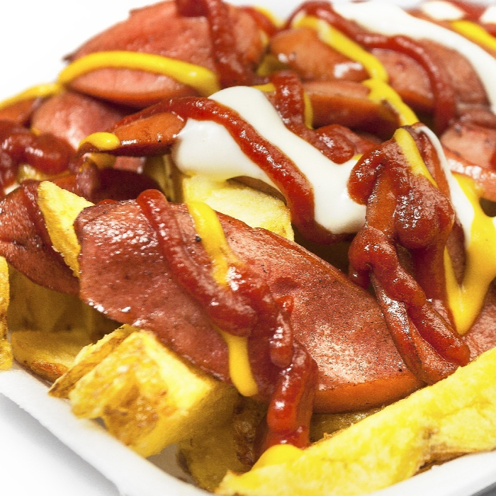 Papas con salchicha para asar