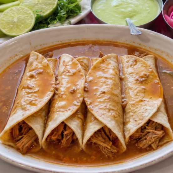 Orden de Tacos de Cochinita Pibil 5 con Caldito