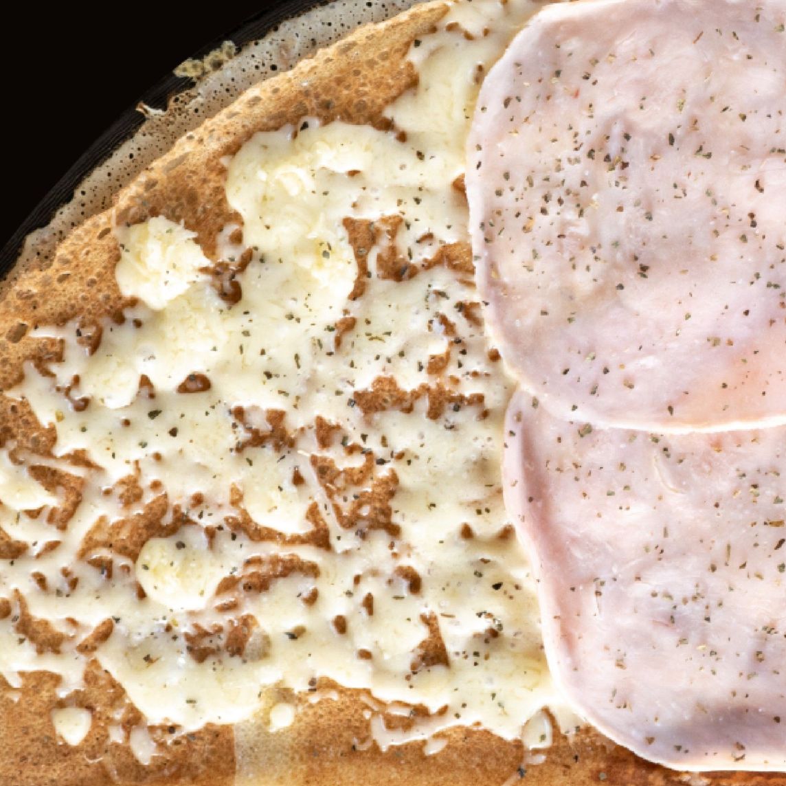 Crepa de pechuga de pavo y Gouda