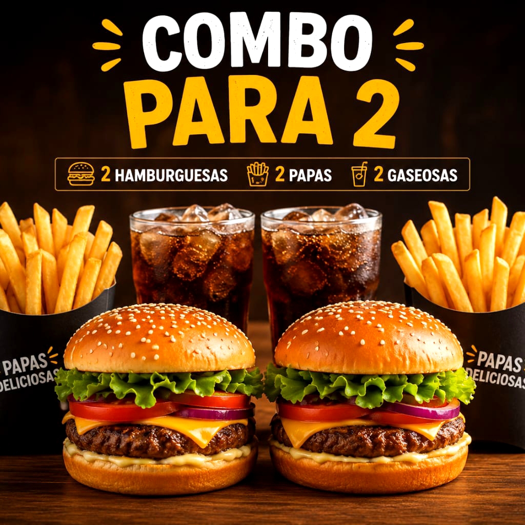 2 HAMBURGUESAS PARA DOS