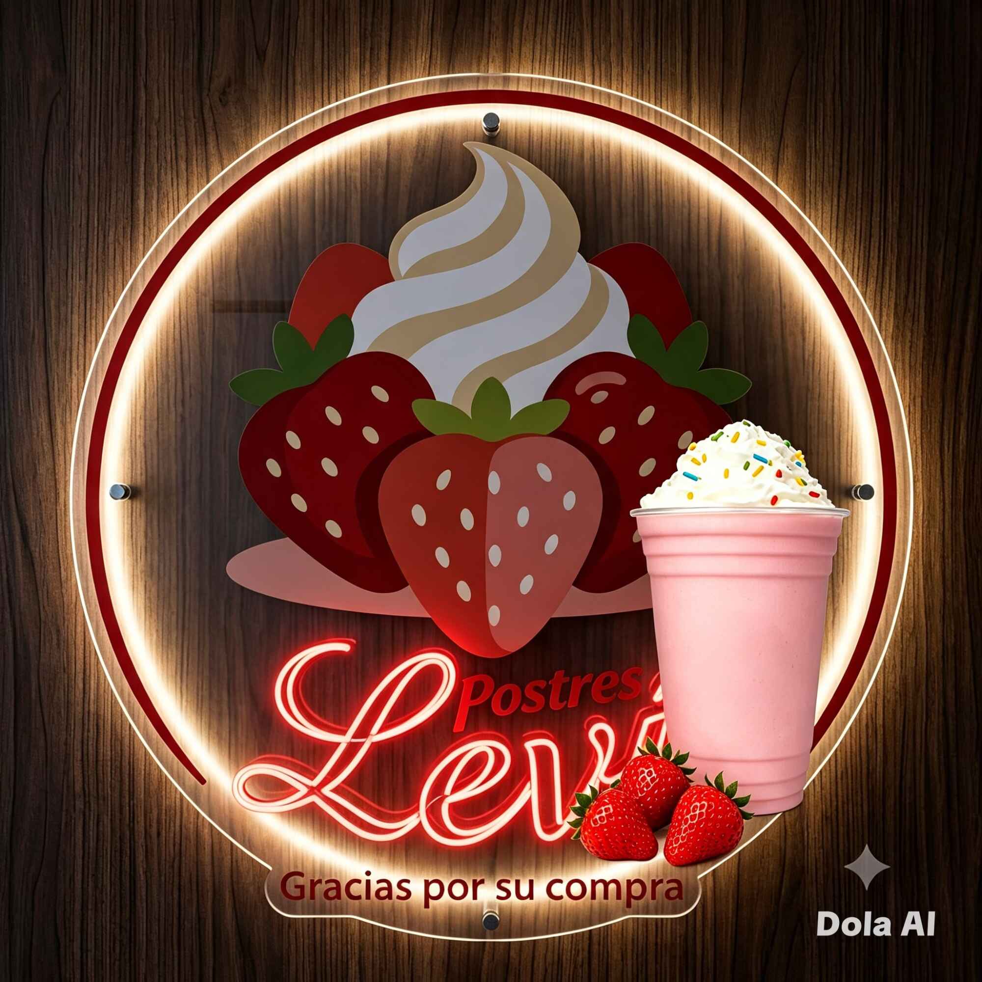 Frappé de fresas 16 onzas