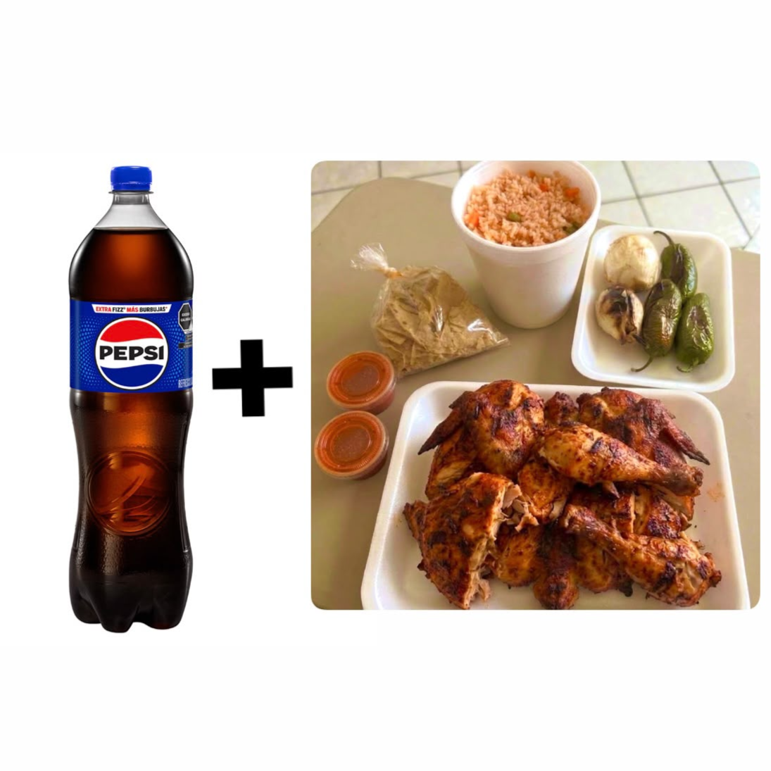 Pollo Entero + Refresco + Complementos