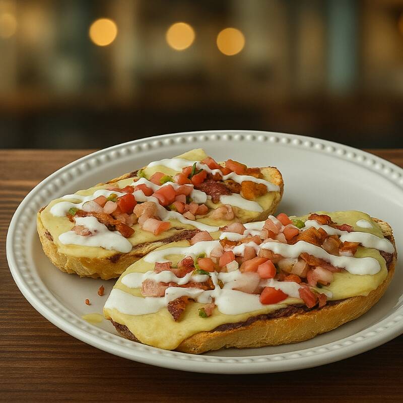 Molletes de Tocino