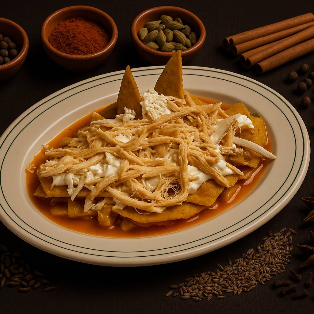 CHILAQUILES ROJOS CON POLLO