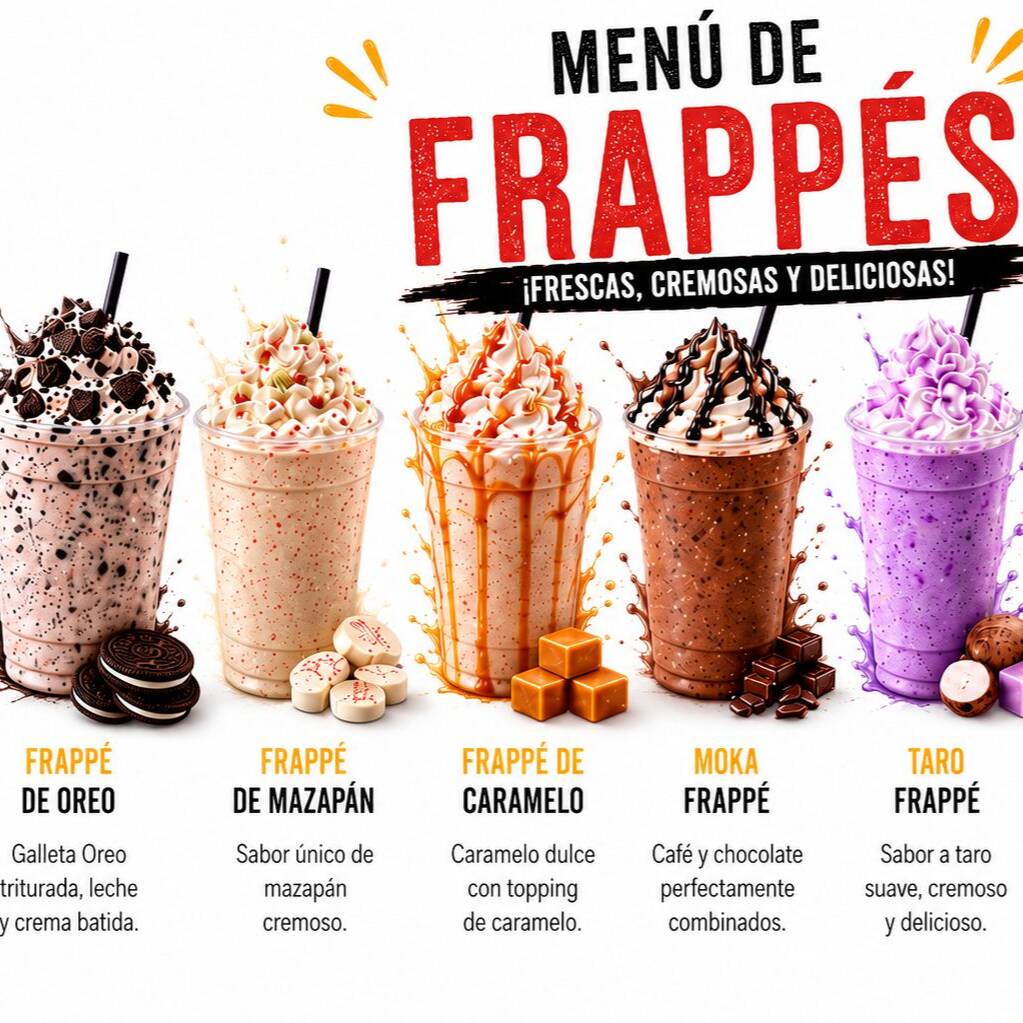 Frappés 16 Oz - Mediano - 7 SABORES