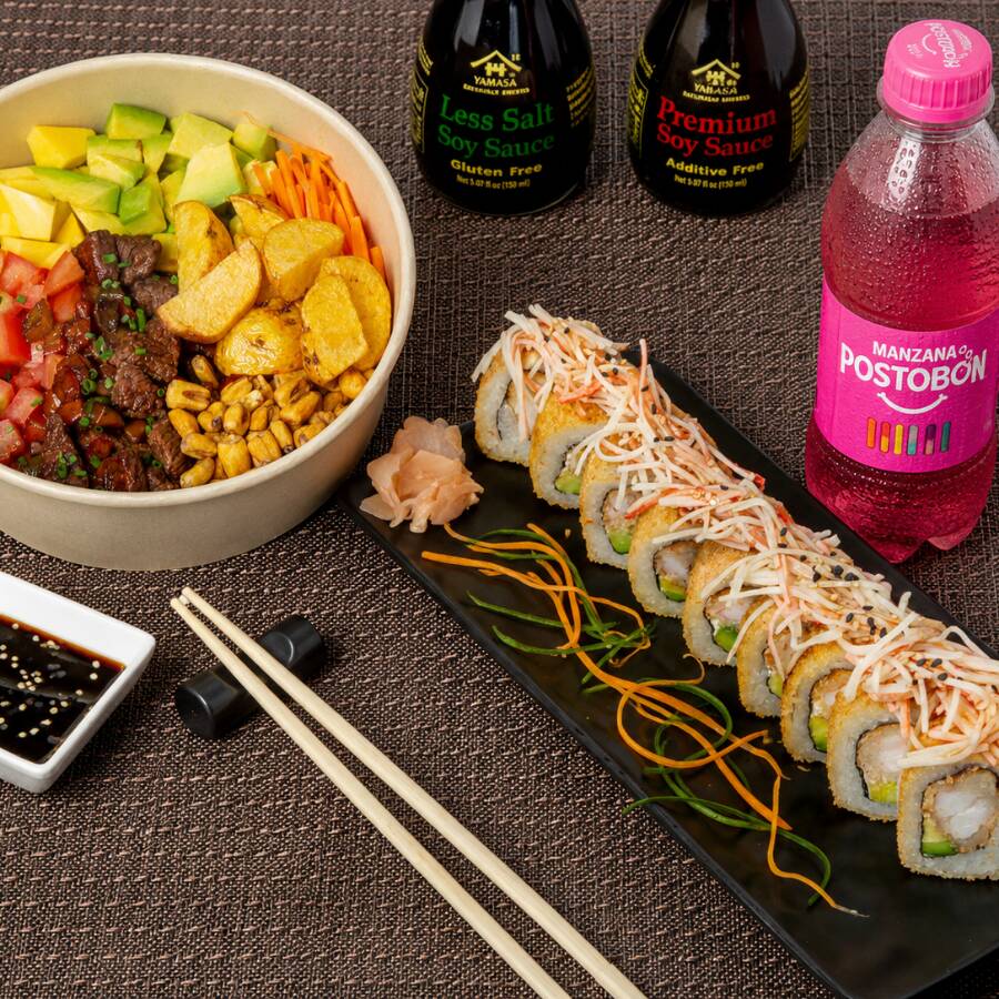 Combo Poke Bowl + Sushi Camaron + Bebida 250 Ml