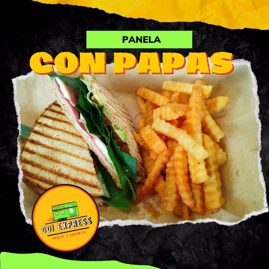 Sándwich de Queso Panela con Papas