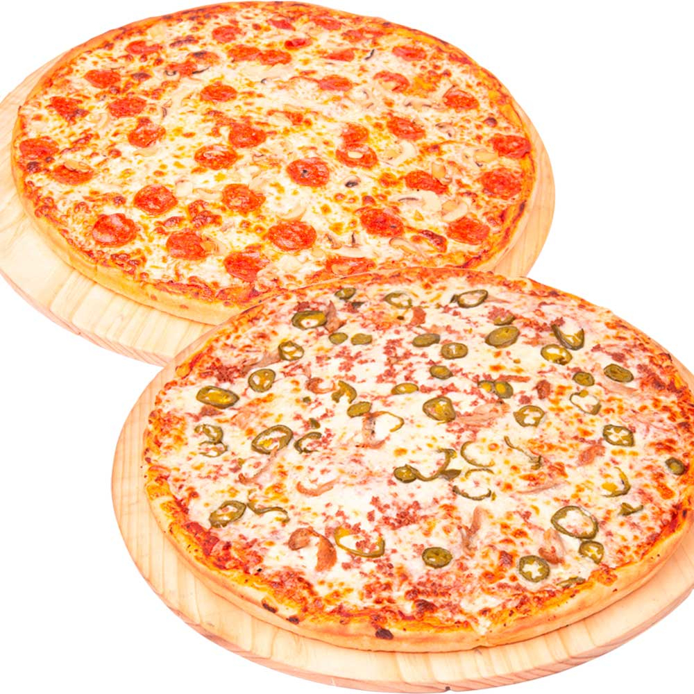 Promo 2 Pizzas Medianas Mitad y Mitad