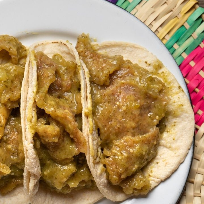 Taco de Salsa de Chicharrón Verde