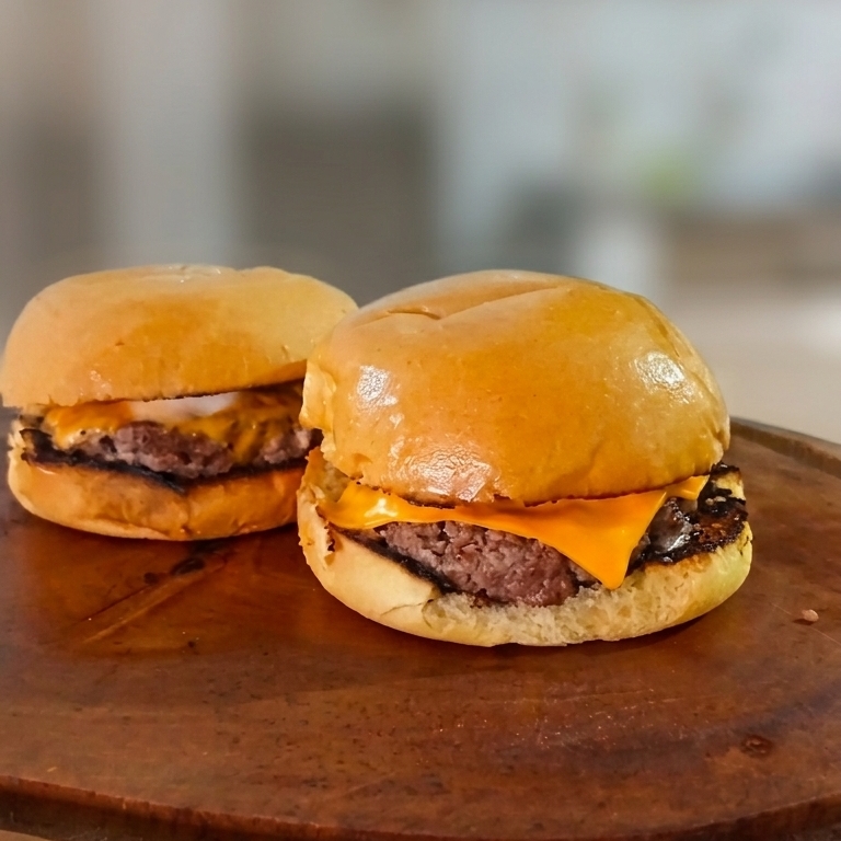 Combo Duplo Cheeseburger (2 Unidades)
2 Burgers artesanais com queijo cheddar derretido no pão brioche amanteigado.
💰 Por apenas R$ 34.9O clássico perfeito pra matar a fome em dobro.