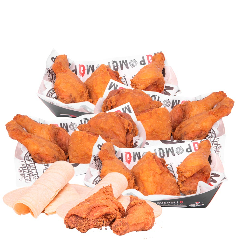 16 Piezas de Pollo Frito y Tortillas