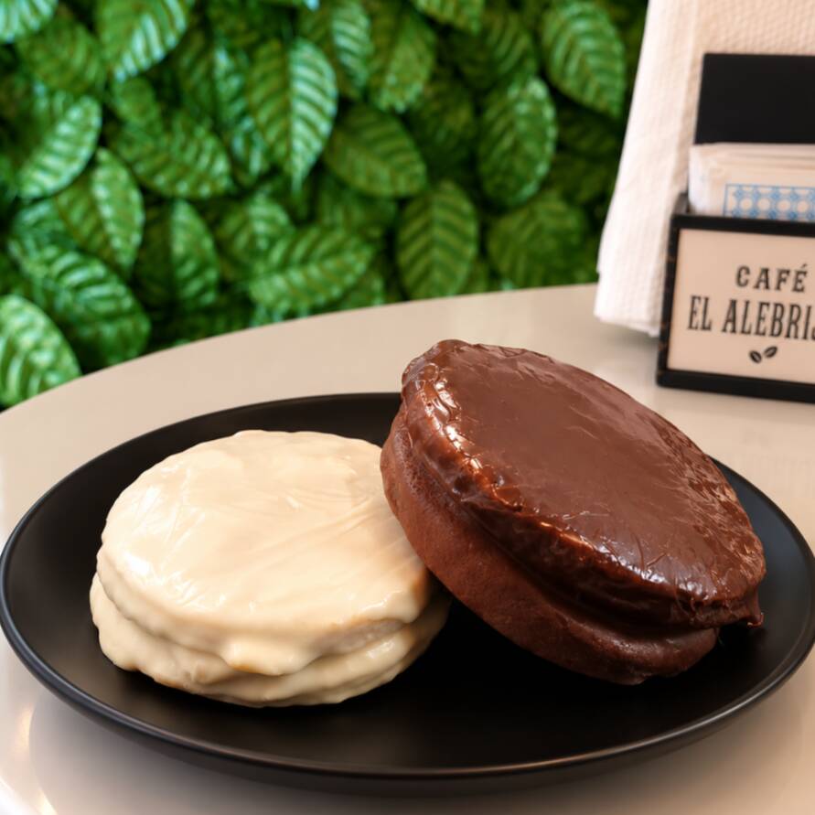Alfajores de Chocolate Obscuro y Chocolate Blanco