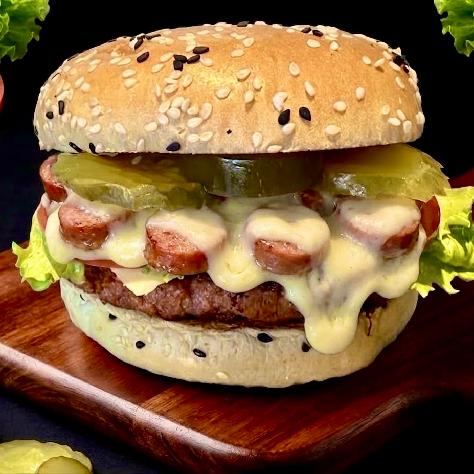 Hamburguesas - con Salchicha y Asadero