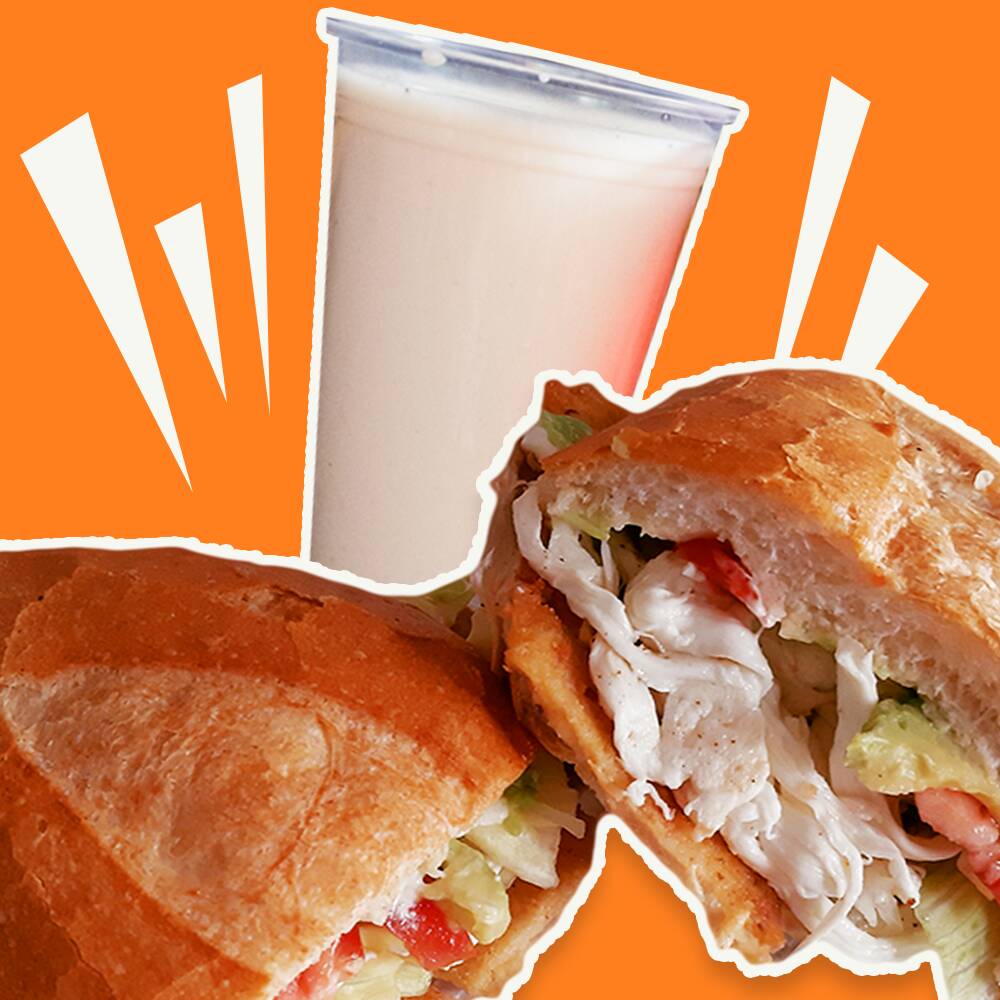 Torta Milanesa + Agua del Día (1/2 Lt.)