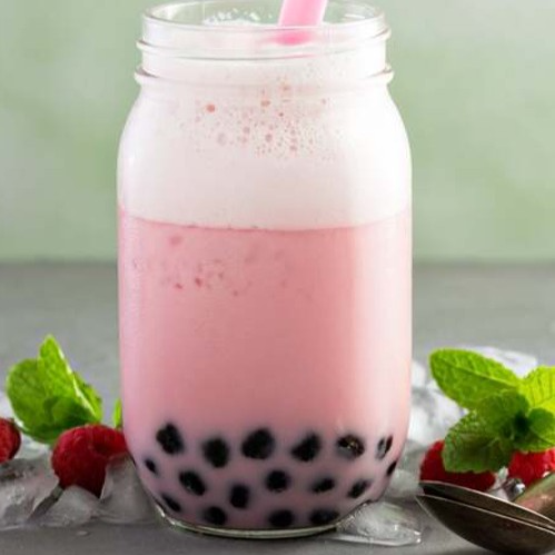 Milk Tea de Fresa