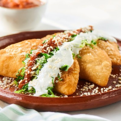 Quesadillas de masa fritas