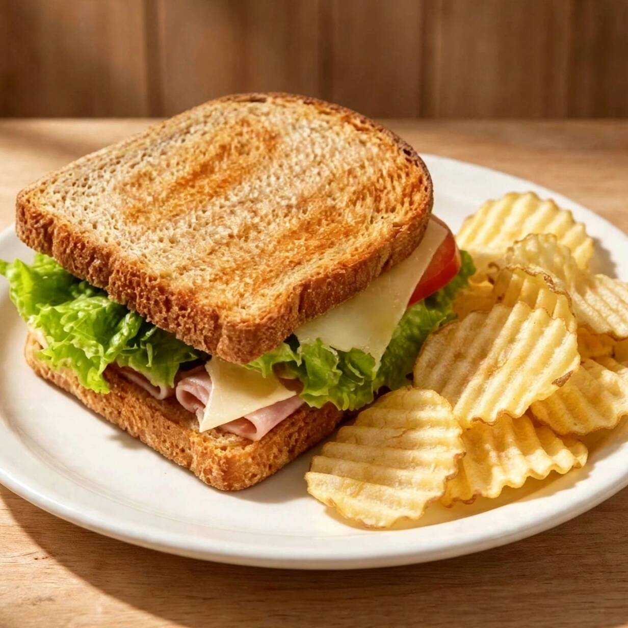 SANDWICH DE JAMON CON PAPAS