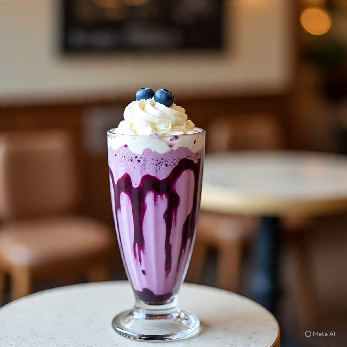 Frappé de Taro y Blueberry