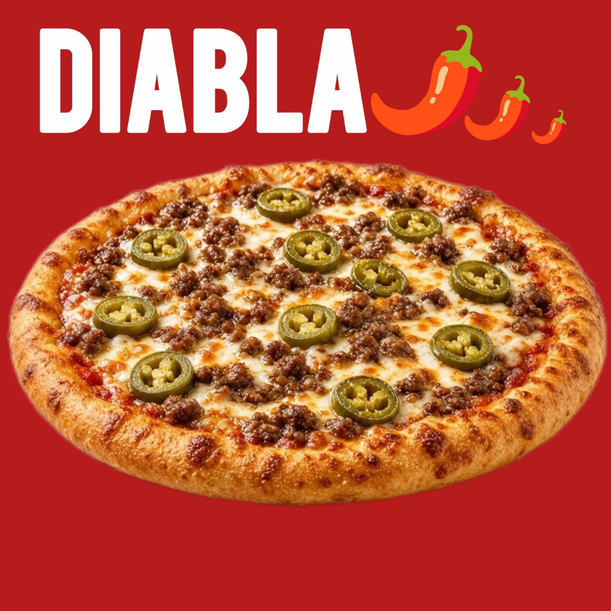 PIZZA DIABLA GRANDE 8 PORCIONES