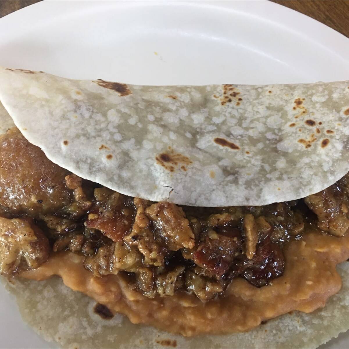 Taco de Chicharrón en Salsa Verde