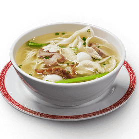 sopa wantan con pollo