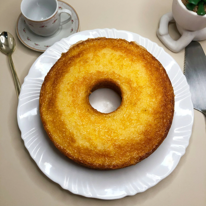 Massa de milho flocado, receita especial da fonte dos bolos. Tamanho 20x05