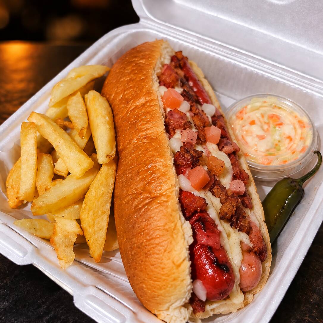 Moncho Hot Dog Con Papas