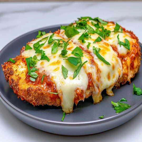 O ChatGPT disse: Parmegiana de carne suculenta para 2 pessoas, coberta com molho especial e queijo derretido, acompanhada de arroz soltinho, feijão temperado e fritas caprichadas. Sabor generoso para dividir e aproveitar!
