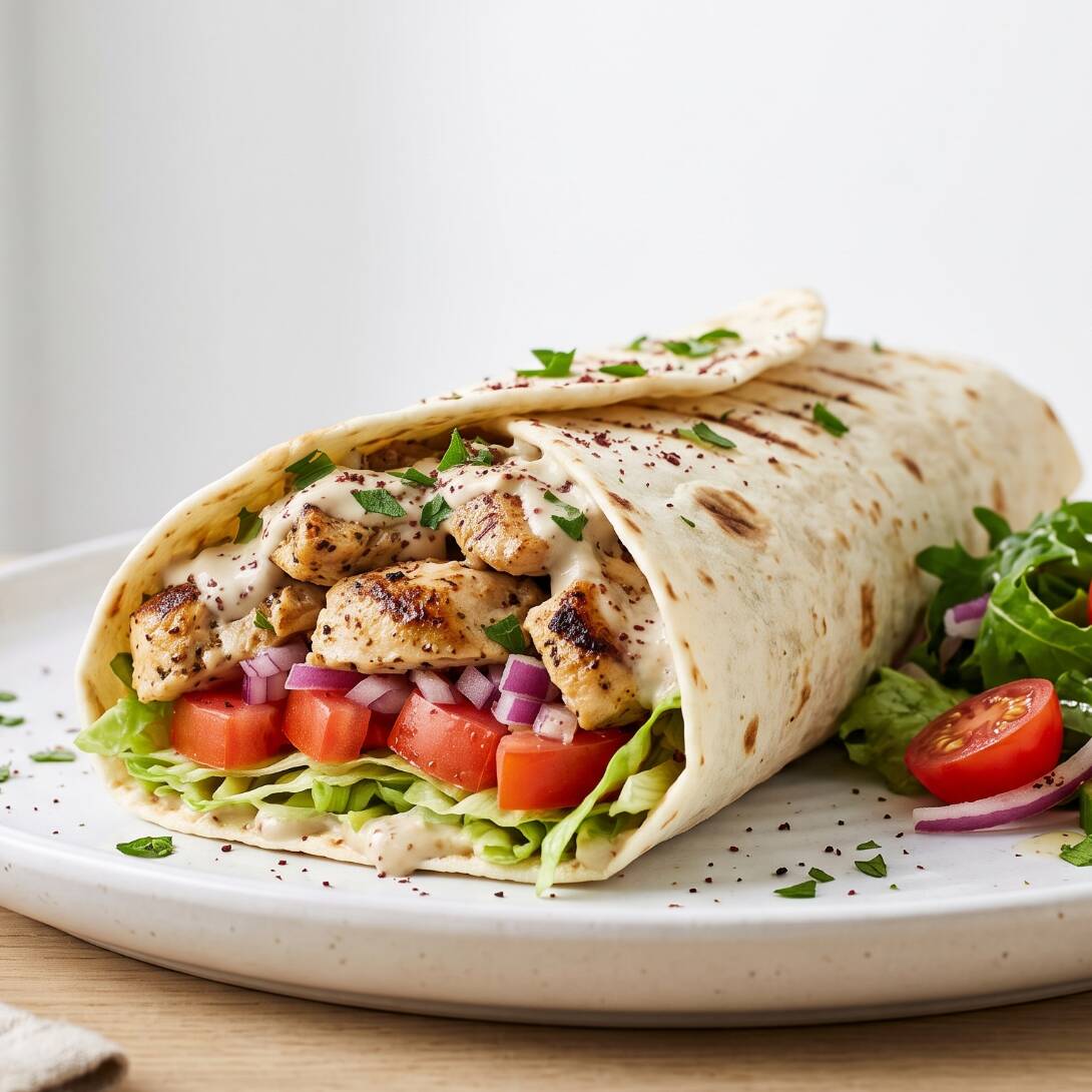 WRAP DE SHAWARMA DE POLLO