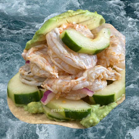 Tostada Aguachile Rojo