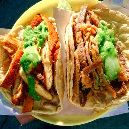 K TACO DE MILANESA POLLO CON PAPAS  + POSTRE 🤑