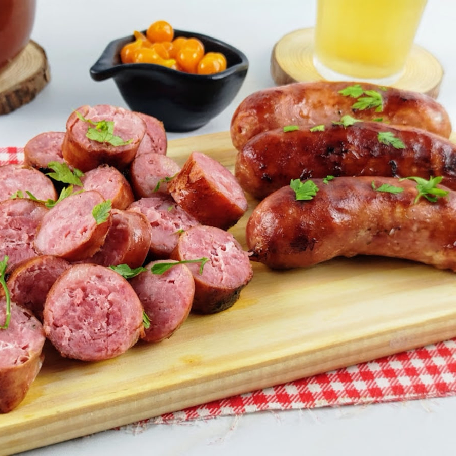 Linguiça Toscana, Acompanha Torradinhas de Pão Francês.