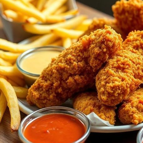 3 tiras tender mango habanero con papas