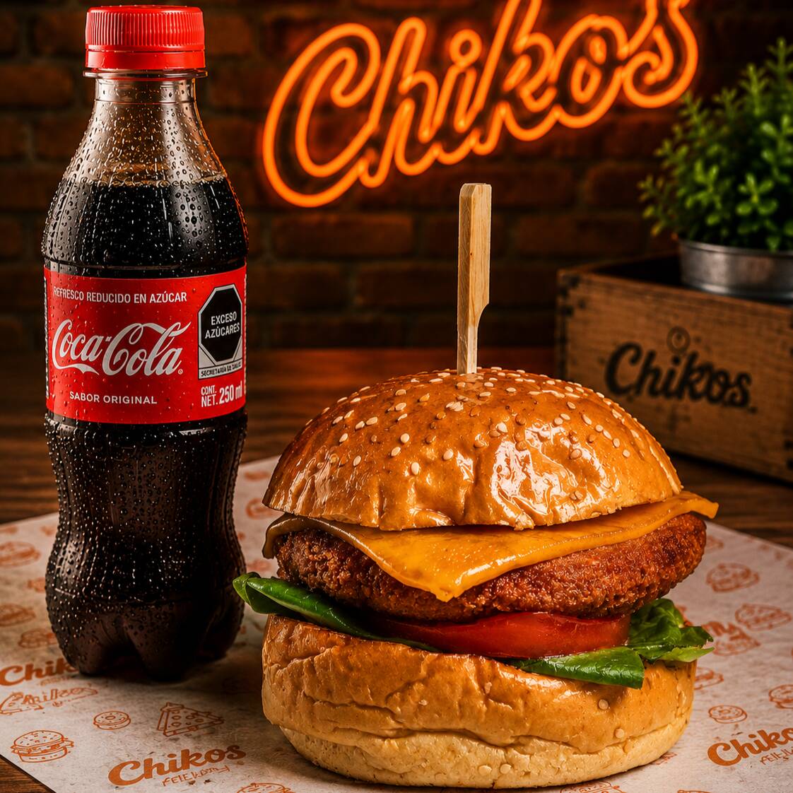 Combo Hamburguesa Crispy + Coca Cola de 250 Ml