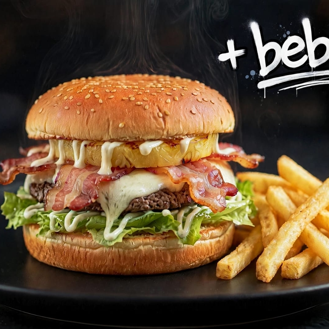 Hamburguesa Hawaiana en Combo