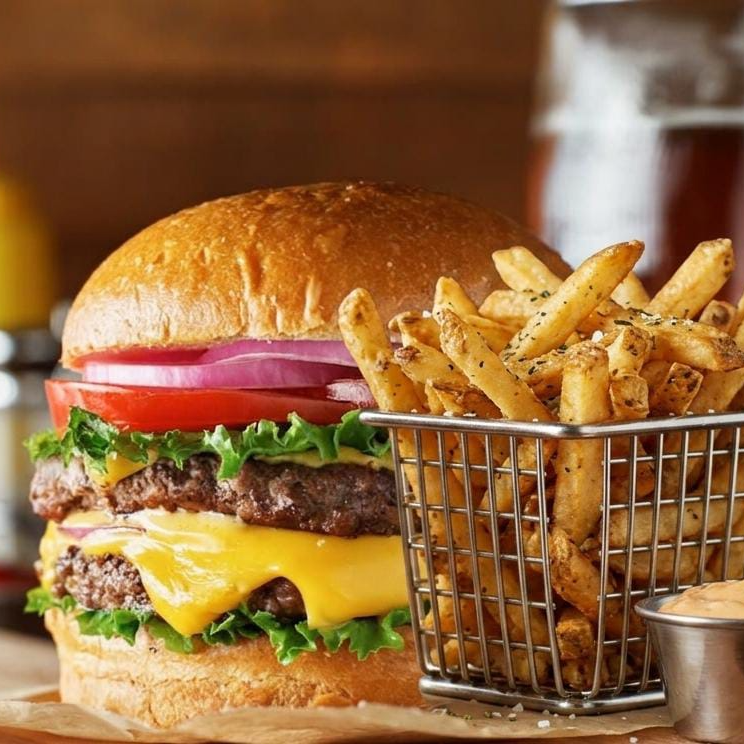 Hamburguesa Doble Carne Con Papas