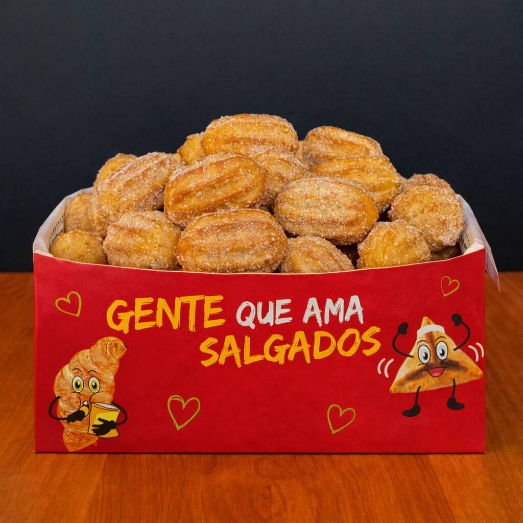 Contem 50 Mini Churros Crocantes, fritos na hora em óleo de algodão e entregues quentinhos, com padrão de qualidade que só a Lari Salgados consegue fornecer!!
A perfeição cabe na palma da mão
Serve de 3 a 4 pessoas
Peso individual: 20g (Tamanho salgado de festa)
(Foto ilustrativa)