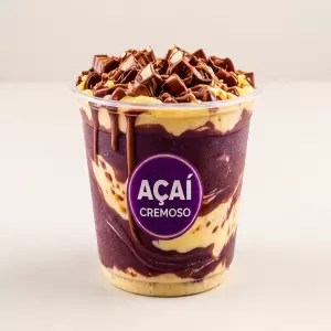 Açaí ( leite condensado,farofa de amendoim,leite ninho cobertura, CREME KINDER BUENO)