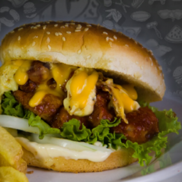Hamburguesa Texana con Papas