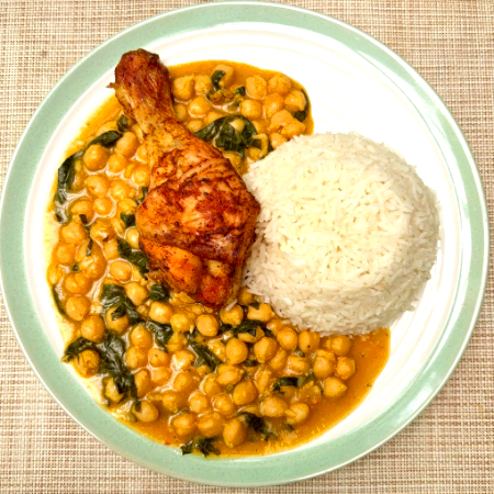 Garbanzo con Pollo al Horno