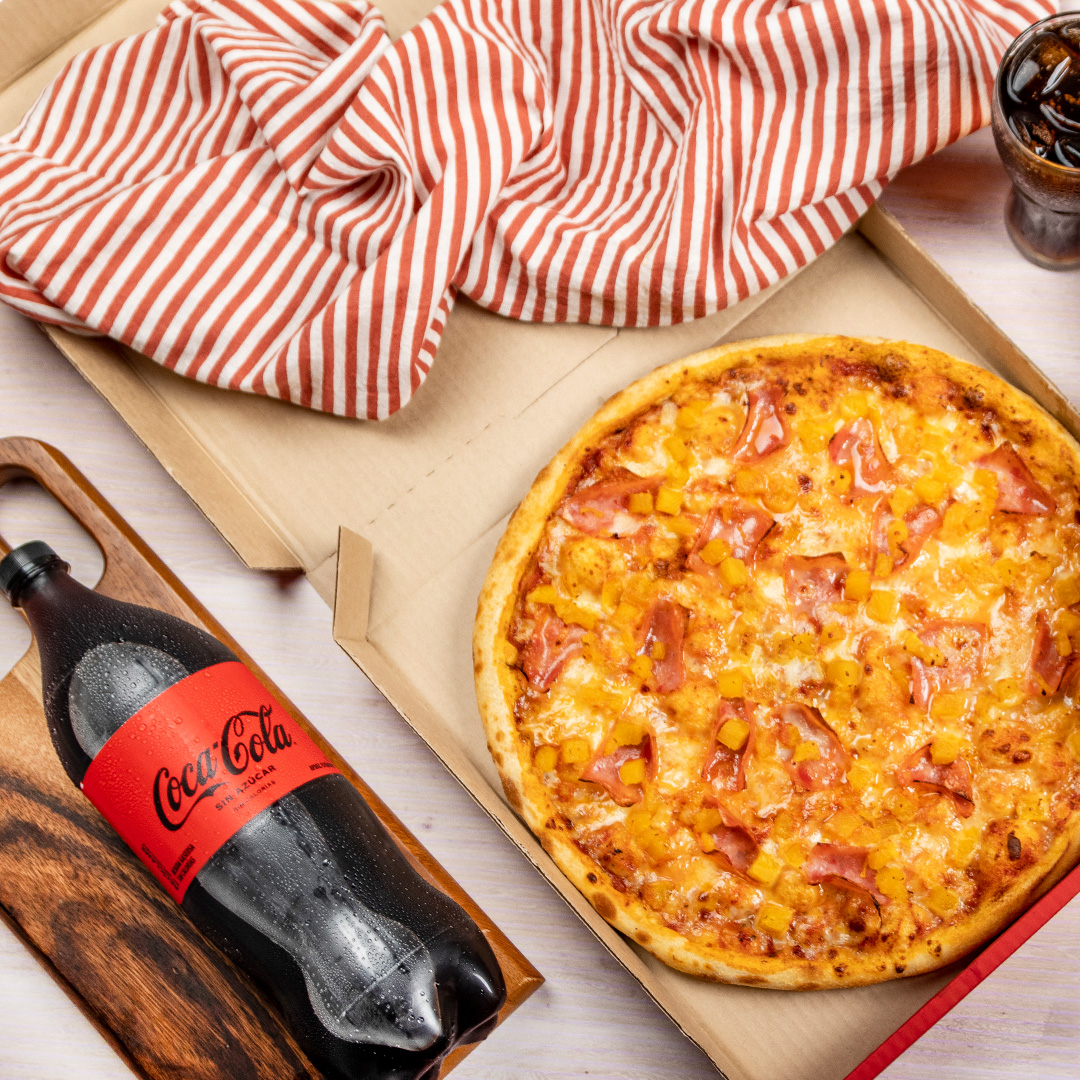 PROMO PIZZA MEDIANA COCA COLA 1.5