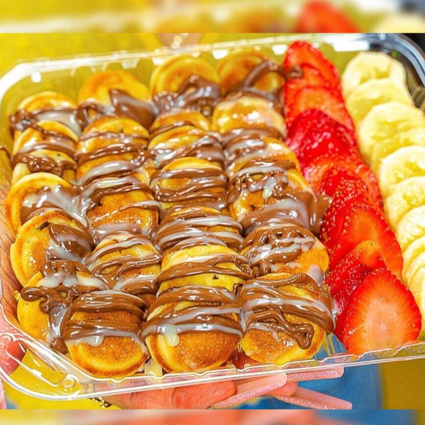 Mini Hotcakes con NUTELLA y Fruta