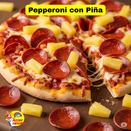 Pizza Pepperoni con Piña