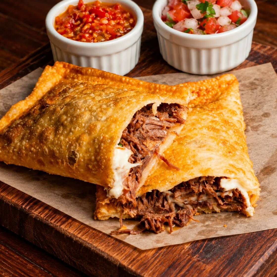 Recheado com costela desfiada, suculenta e bem temperada, combinada com queijo derretido. Um sabor marcante e irresistivel para quem ama um pastel caprichado.