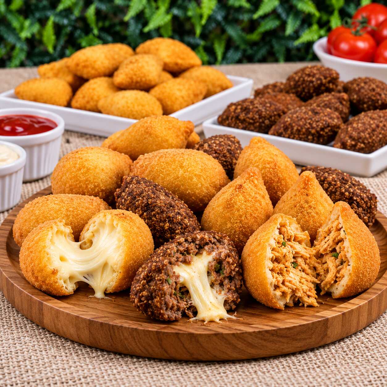 Salgados Tamanho Festa – 20 unidades 🥟❤️
Perfeitos para deixar seu lanche, festa ou reunião ainda mais gostosa! Nossos salgados tamanho festa são preparados com muito carinho, garantindo aquele sabor delicioso, com salgados quentinhos, dourados e crocantes.
Uma porção na medida certa para compartilhar com a família e os amigos. 😋
📦 Quantidade: 20 unidades
🔥 Quentinhos e crocantes
😋 Massa douradinha e recheio saboroso
🎉 Ideal para festas, reuniões e lanches
