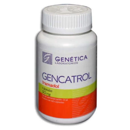 Gencatrol (Tramadol) 50 Mg Frasco con 60 Cápsulas