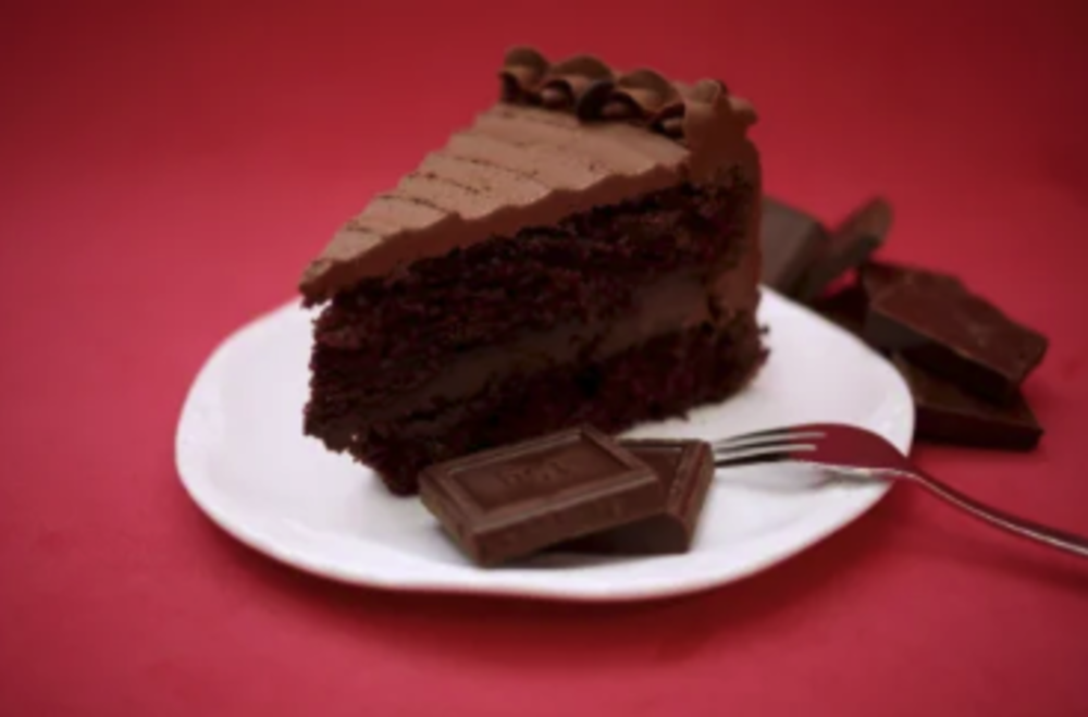Pastel de chocolate (rebanada)